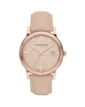 Burberry BU9014 Tan Dial Lederen Band Vrouwenhorloge