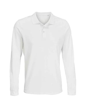 SOLS Unisex Prime Pique Polo voor volwassenen met lange mouwen (Wit)
