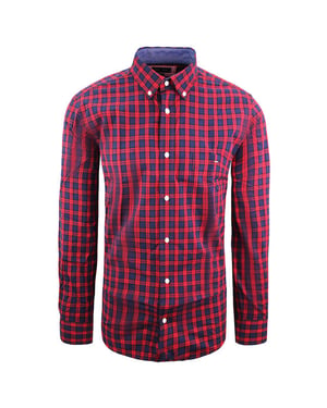 Eden Park Regular Heren Rood Oxford Overhemd
