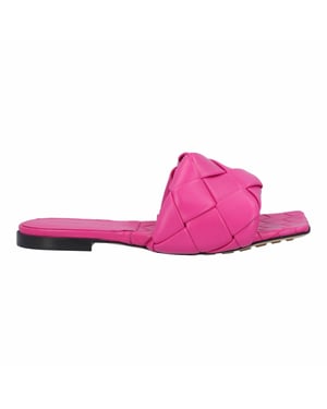 Bottega Veneta Lido Platte Sandalen roze