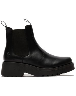 Fly London Dames MEDI789 Zwarte Chelsea Boots