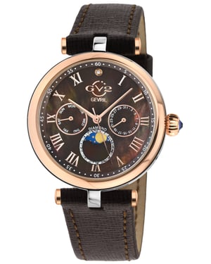 GV2 Florence Brown Mother of Pearl 12511.L Dial Diamond Swiss Quartz Watch