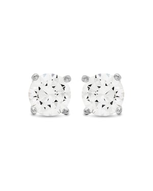 Luxenter basic-örhängen i 925 sterlingsilver och glänsande rodiumpläterad zirkonia