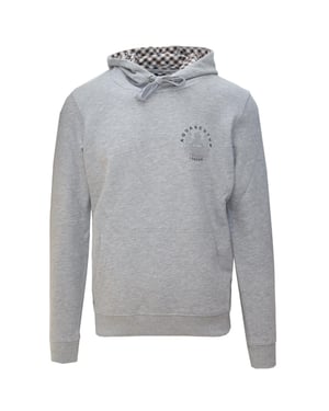 Aquascutum Aldis Emblem Logo Grå huvtröja