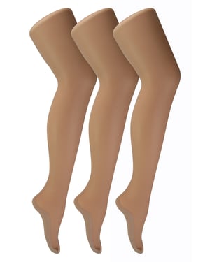 Sock Snob - Womens Seamed Panty's 3 Pack 40 Denier - Naakt / Naakt