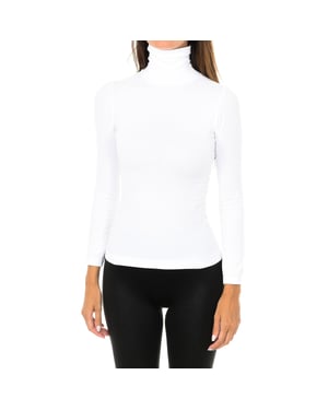 Nevada långärmad t-shirt med hög hals och elastiskt tyg 210277 kvinna
