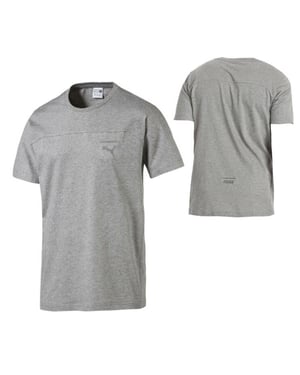 Puma Pace Primary Tee Mens Top T-Shirt Short Sleeved Grey 575046 03 A79B