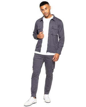 Enzo | Heren Cargo Tracksuit Set - Grijs