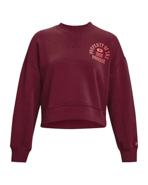 Under Armour Project Rock Womens Burgundy Fleece Sweater