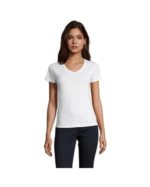 SOLS Dames/Dames Imperial V Hals T-shirt (Wit)