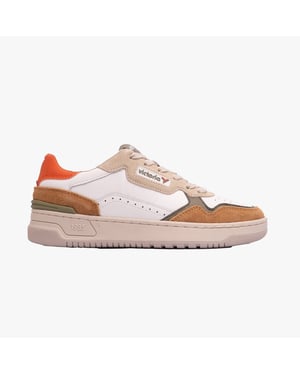 C80 - CASUAL PATCH COLORS Womens Trainers Taupe