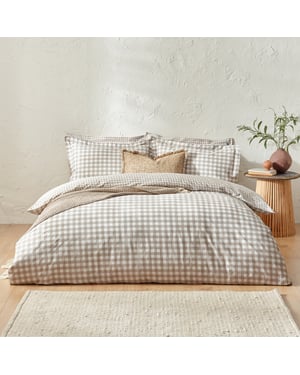Barton Check 100% Cotton Duvet Cover Set