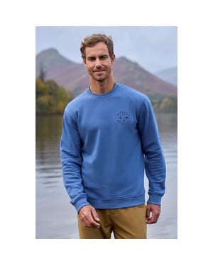 Mountain Warehouse Heren Sweatshirt met ronde hals (Blauw)