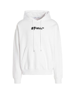 Off-White Spray Helvetica Skate Fit White Hoodie