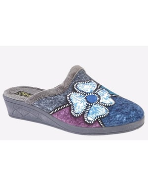 Sleepers Kimberly Flower Slippers Womens