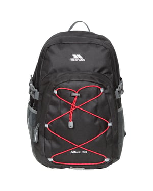 Trespass Albus 30 liter Casual Rugzak/Rugzak (Zwart/Rood)