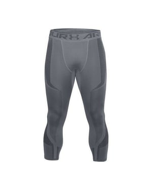 Under Armour Stretch Grey Mens Seamless Mesh Panel Croppped Leggings 1306391 513