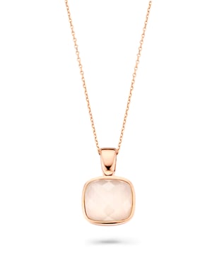 Orphelia 'Isabella' Dames 925 Sterling Zilver Ketting met Hanger - Roze ZH-7198/CR