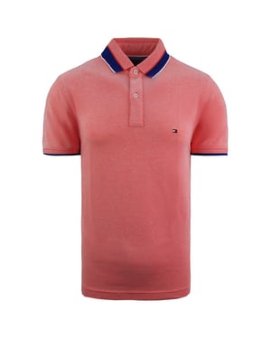 Tommy Hilfiger Regular Fit Tipped Slim Poloshirt Oranje Heren Top MWOMWO5124 676