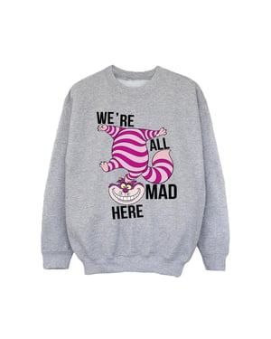 Disney Meisjes Alice In Wonderland Allemaal Gek Hier Sweatshirt (Sportgrijs)