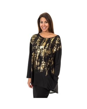 Women's boat neck long sleeve t-shirt 10DML0437