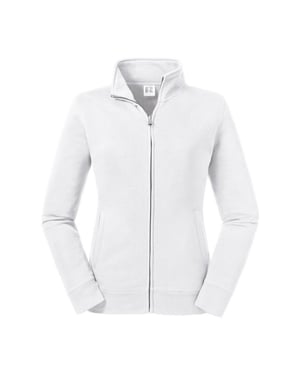 Russell Womens/Ladies Authentic Sweat Jacket (White)