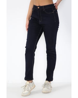 Magic Shaping hoog getailleerde jeans met rechte pijpen voor dames in indigoblauw