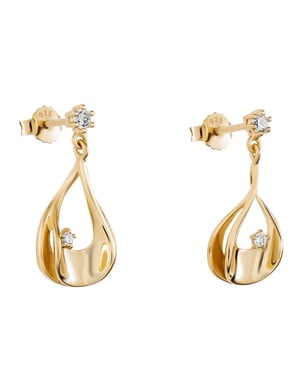 Orphelia 'Etoile' Dames Oorbellen van 925 Sterling Zilver - Goud ZO-7524/G
