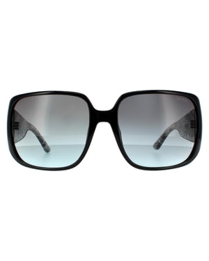 Guess zonnebril gu7682 01b glanzende zwarte rookgrijs gradiënt