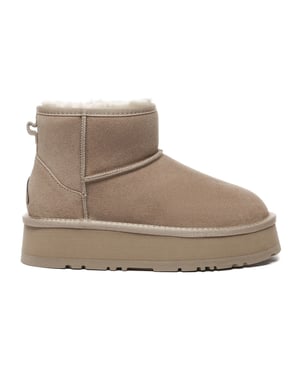 EVER AU Australia Women Dusky Leather Platform Short Boots