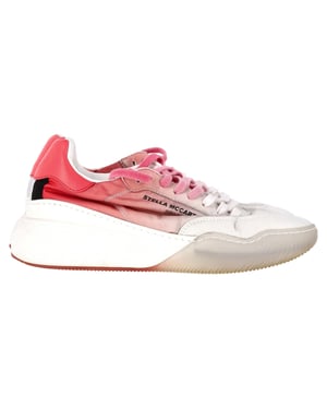 Stella McCartney Loop Ombre Sneakers i rosa och vit polyester