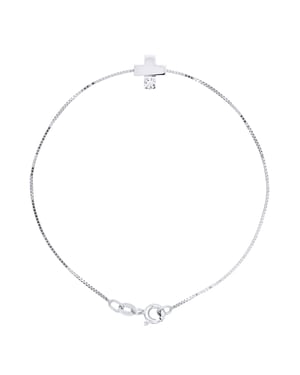 Diamond Bracelet CROSS Natural 0.050 Cts 925