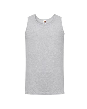 Fruit of the Loom Heren Valueweight Heather Athletic Vest Top (Heide Grijs)