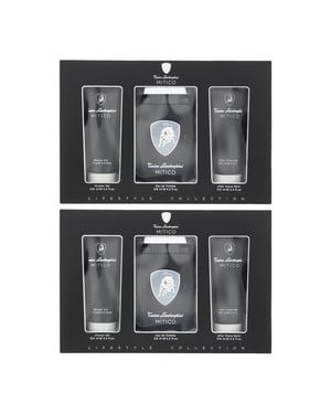 Lamborghini Mitico Eau De Toilette 125ml, Shower Gel + Aftershave Balm Set x 2
