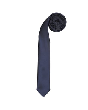 Premier Tie - Mens Slim Retro Work Tie (Navy)