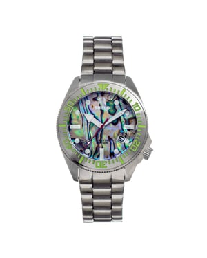 Shield Atlantic Abalone Bracelet Watch w/Date