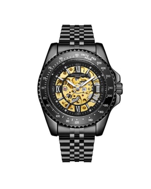 Met de hand gemonteerd, beperkt verkrijgbaar, automatisch Tachymeter Sports Black-horloge van Anthony James