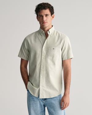 GANT Mens Regular Fit Short Sleeve Oxford Shirt