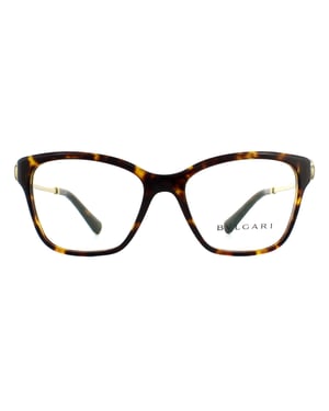 Bvlgari Square Dark Havana Womens  Glasses Frames