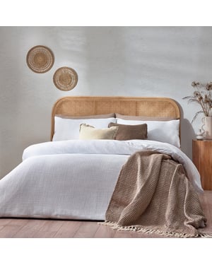 Yard Chunky Waffle 100% Cotton Duvet Cover Set
