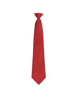 Premier Herenmode "Kleuren" Work Clip On Tie (Rood)