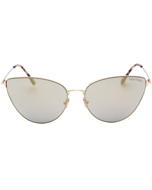 Tom Ford FT1005 28B Anais-02 glanzende ros�gouden zonnebril