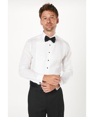 Pleat Front Slim Fit Dress Shirt