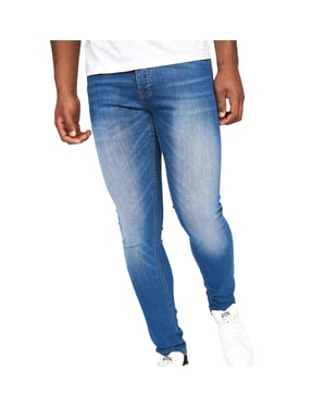Crosshatch Mens Barbeck Slim Jeans (Stone Wash)