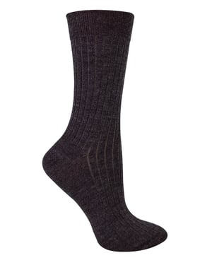Womens Merino Wool Socks | Steven | Thick Outdoor Boot Socks for Ladies - Dark Grey