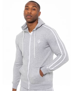 Mens zip up hoodie with tape| enzo designer menswear