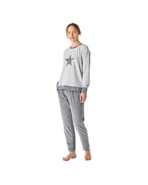 Vinterpyjamas långärmad sammet JJBEP1700 dam