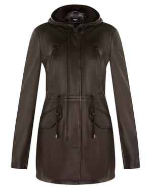 Womens Mid Length Hooded Parka Jacket-Oakengates
