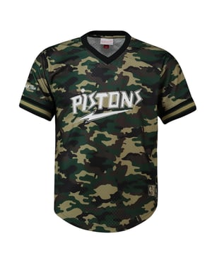 Mitchell & Ness NBA Detroit Pistons Camo Mesh T-shirt för herrar