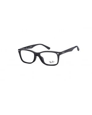 Ray-Ban Rectangular Plastic Unisex Eyeglasses Black / Clear Lens